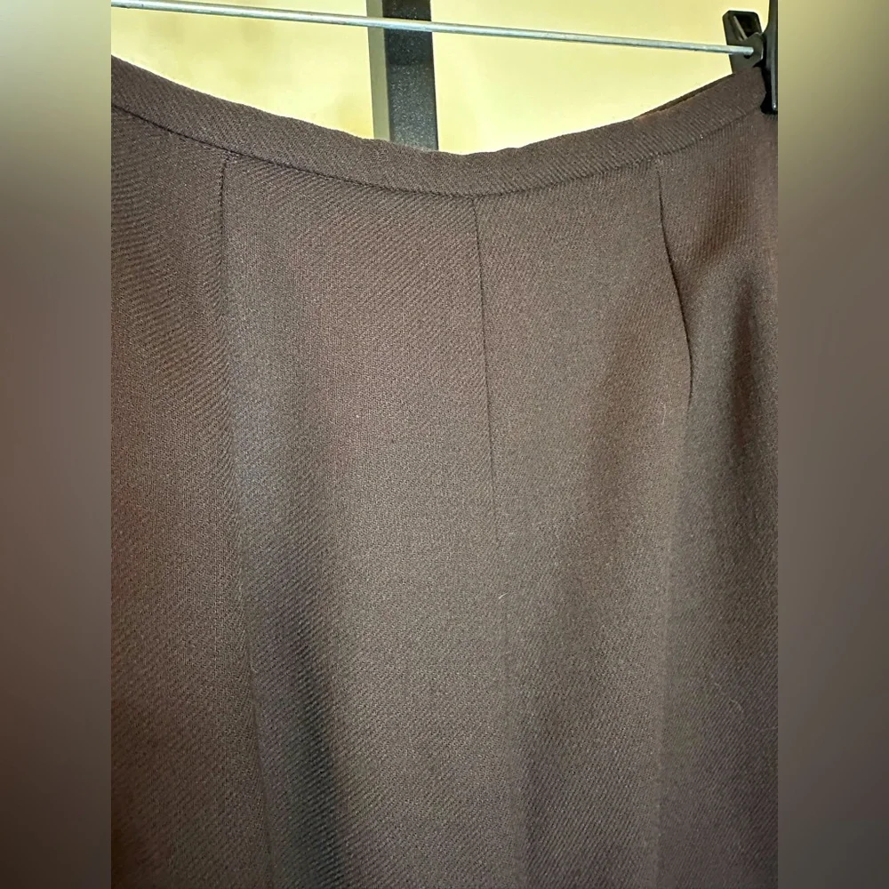 French designer Philippe Adec chocolate brown crepe pants Size FR 44 US 10 - Picture 5 of 5